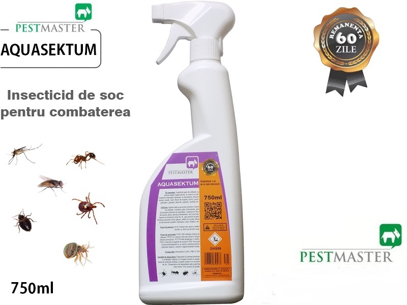  Insecticid de soc pentru combaterea insectelor taratoare si zburatoare - Aquasektum 750 ml